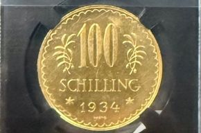 100 Schilling Gold 1934 - CCG PF 63