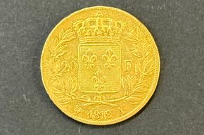 20 Francs 1818 A - Frankreich - Louis XVIII nude bust - &euro; 690,- (i. K.)