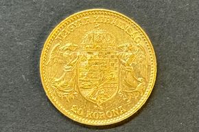 20 Korona 1914 Ungarn mit Bosnien Wappen - &euro;1.190,- (i. K.)