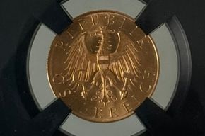 25 Schilling Gold 1926 - CCG MS 65 Top Pop (Neuwertig)