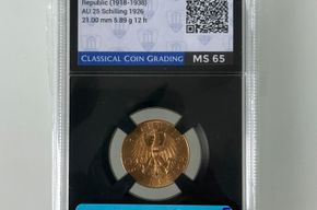 25 Schilling Gold 1926 - CCG MS 65 Top Pop (Neuwertig) &euro; 1.550,-