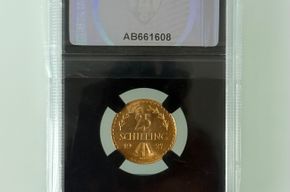 25 Schilling Gold 1927 - CCG MS 63 (Top Zustand)
