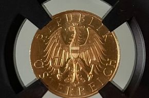 25 Schilling Gold 1927 - CCG MS 65 Top Pop (Neuwertig)