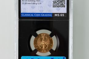 25 Schilling Gold 1927 - CCG MS 65 Top Pop (Neuwertig) &euro; 1.590,-