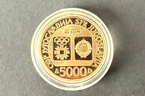 5000 Dinara Gold 1982 (Olympiade Sarajewo 1984) - Preis &euro; 850,- (i.K.)