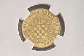 Kroatien 1-fach Gold Dukaten 1995 NGC Bewertet (Auflage weltweit nur 3.000 St&uuml;ck) Preis &euro; 890,-