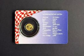 Kroatien Goldm&uuml;nze 0,5g - Auflage 2.000 St&uuml;ck - Preis &euro; 150,- (i. K.)